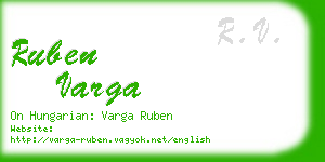 ruben varga business card